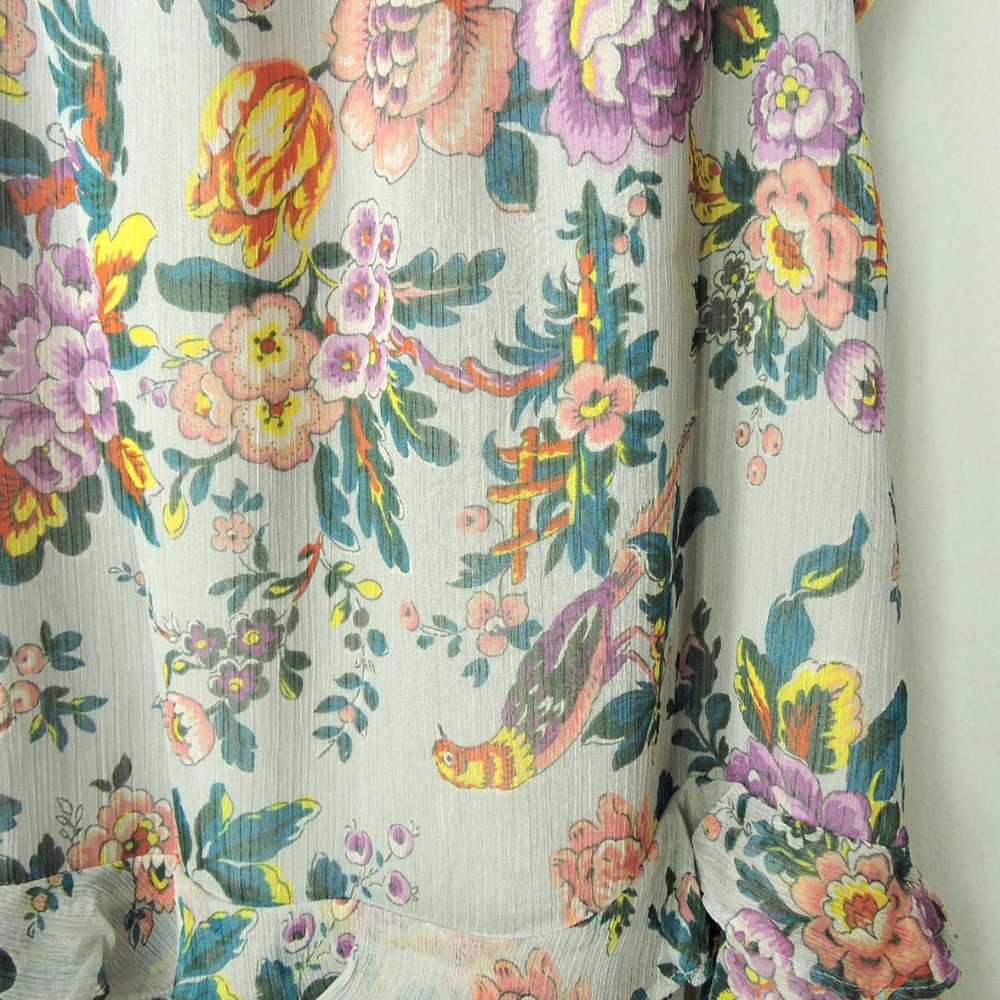 Ann Taylor Flounce Ruffle floral romantic dress_6
